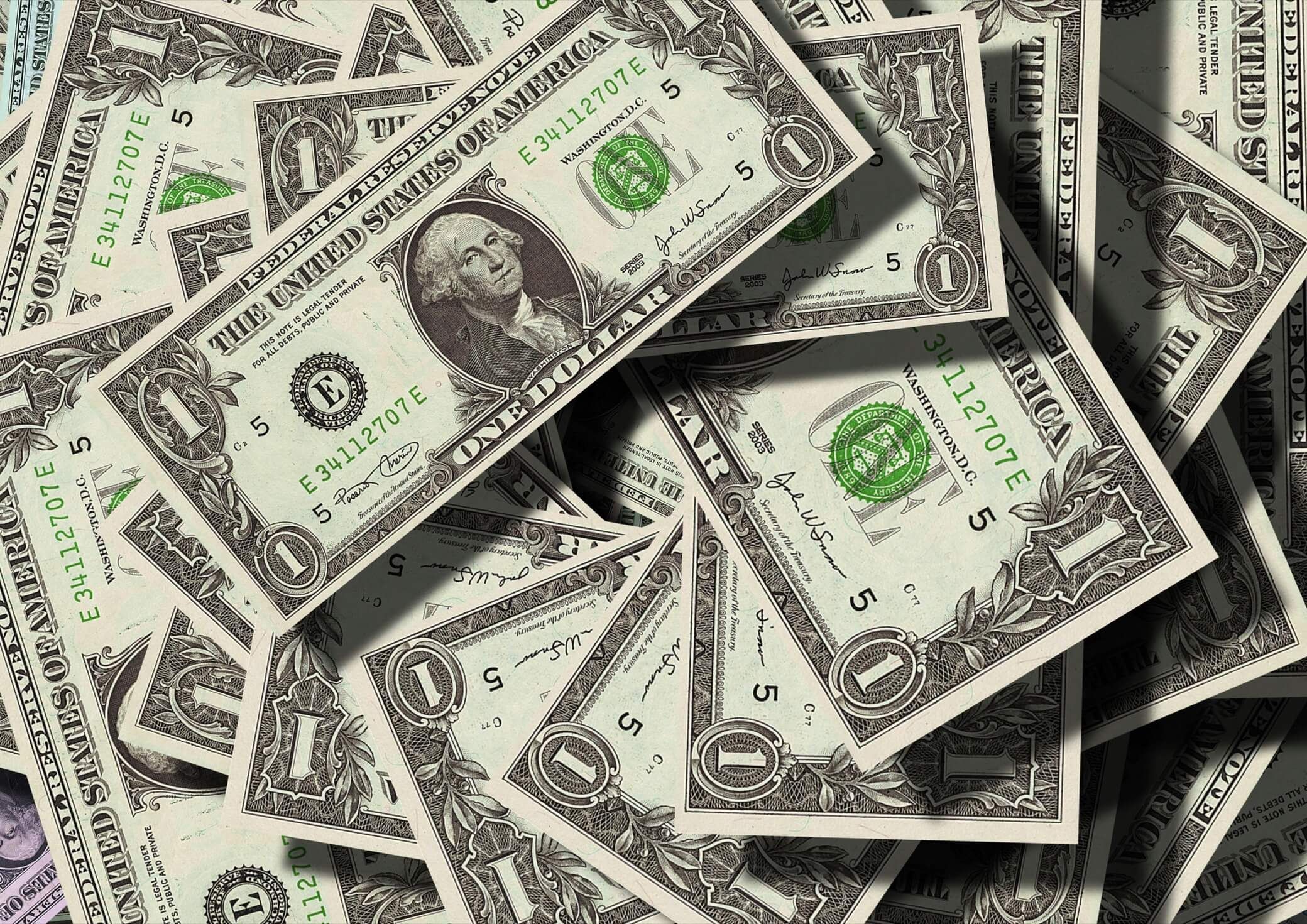 Stack of US currency notes