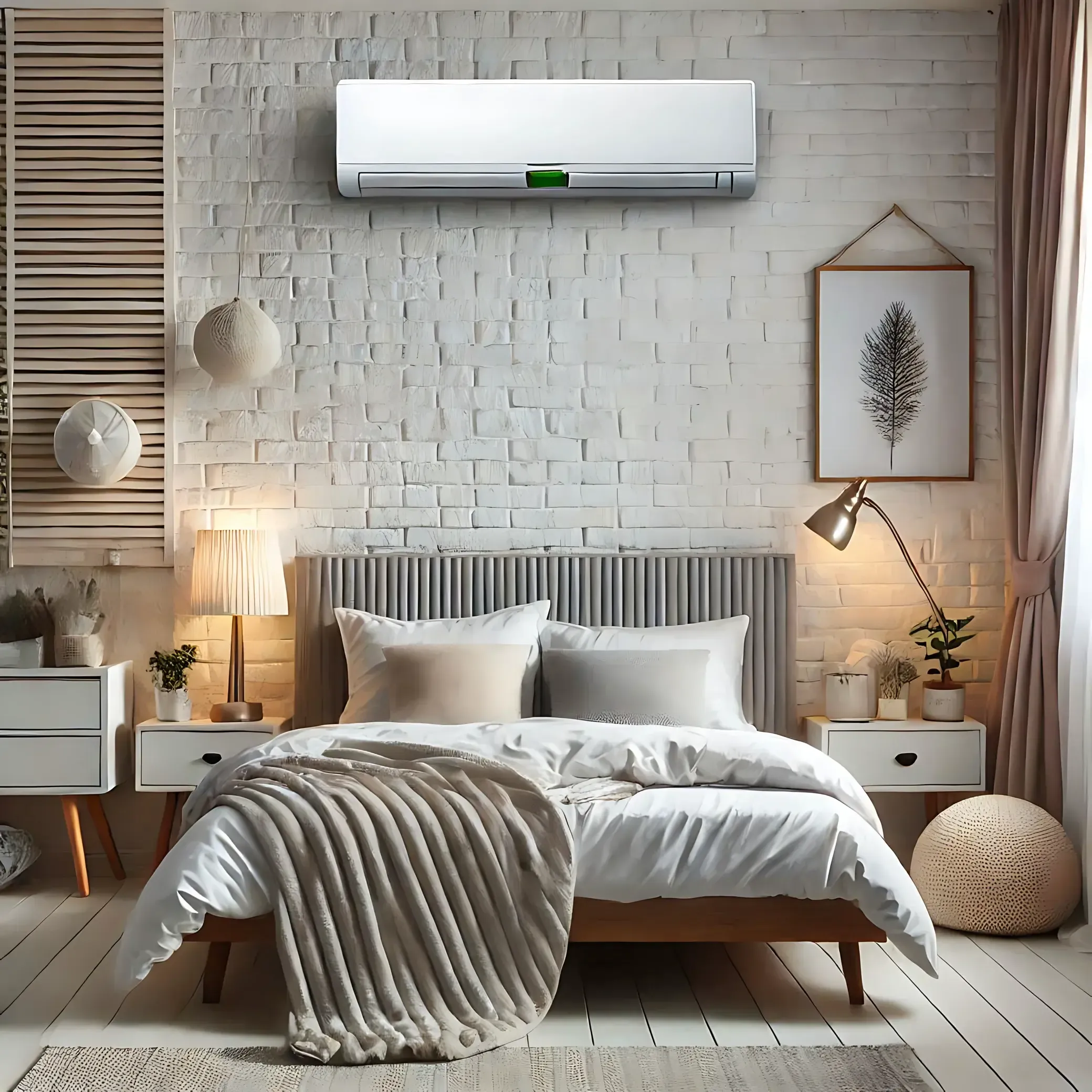 Modern living room with HVAC comfort