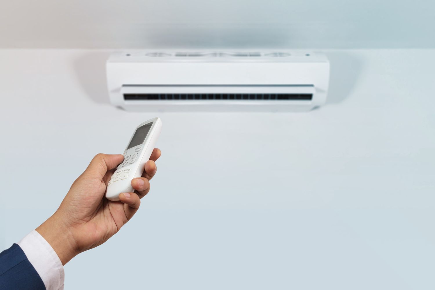 Controlling the air conditioner with a remote control
